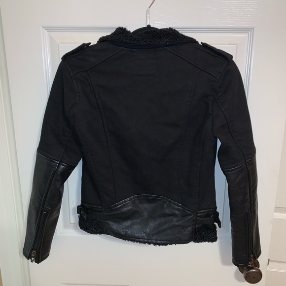 Blank NYC Faux Leather Shearling Moto Jacket - Picture 9 of 9